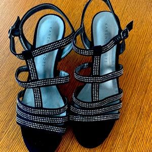 Karen Scott 2.5” rhinestone sandals